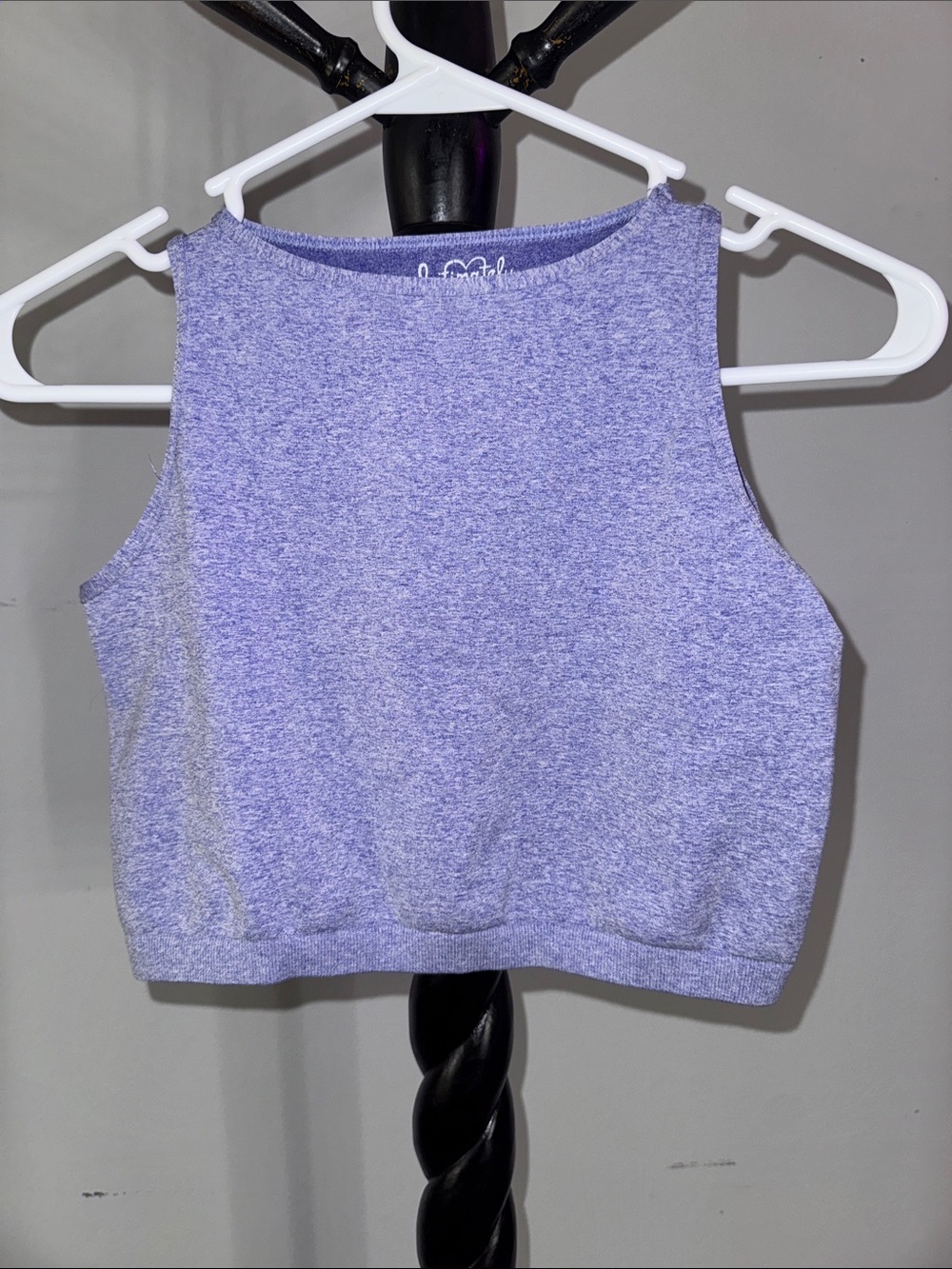 Free People Cropped Tank Top in Heather Lavender 2.R2